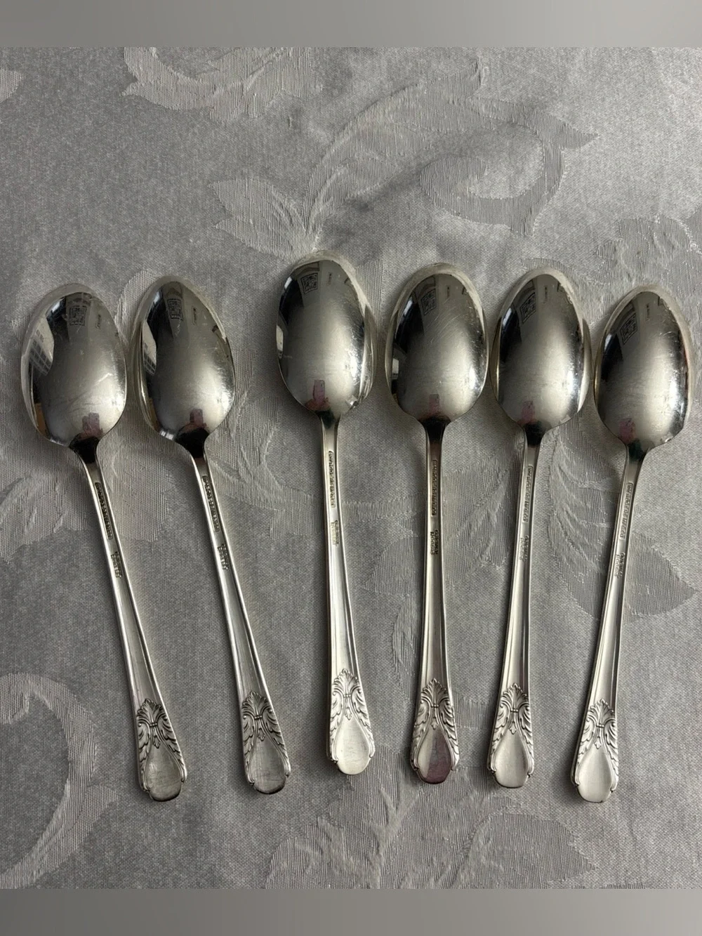 Wm Rogers AVALON  6 Teaspoons Silverware 6-1/8” Original Rogers Flatware
